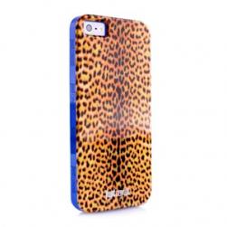 Силиконовый чехол Justcavalli Micro Leopard Леопард Коричневый для IPhone 5