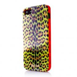 Силиконовый чехол Justcavalli Micro Leopard Леопард Салатовый для IPhone 5