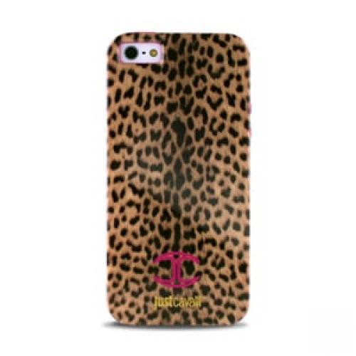 Силиконовый чехол Justcavalli Micro-Macro Leopard Макро Леопард Розовый для IPhone 5