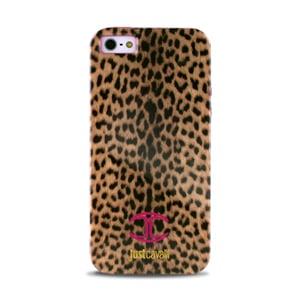 Силиконовый чехол Justcavalli Micro-Macro Leopard Макро Леопард Розовый для IPhone 5