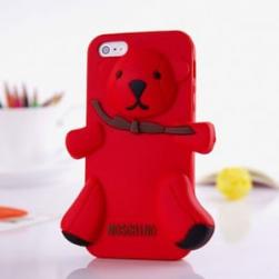 Силиконовый чехол Moschino Bear Красный для Iphone 5