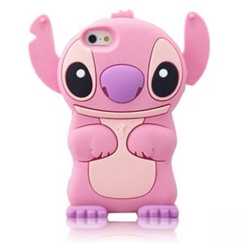 Силиконовый чехол Stitch Светло розовый для Iphone 5-5s