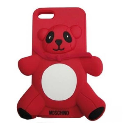 Силиконовый чехол Moschino Agostino Panda черный для iPhone 5-5s