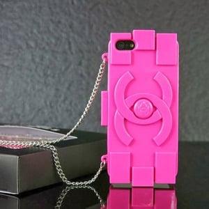 Силиконовый чехол Lego Hot Pink Ярко Розовый для IPhone 5/5s