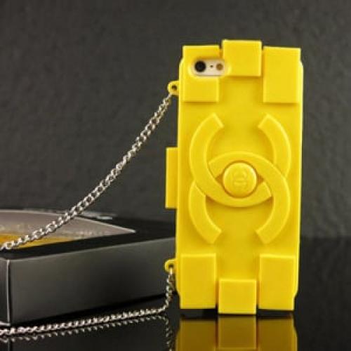 Силиконовый чехол Lego Yellow Желтый для IPhone 5-5s