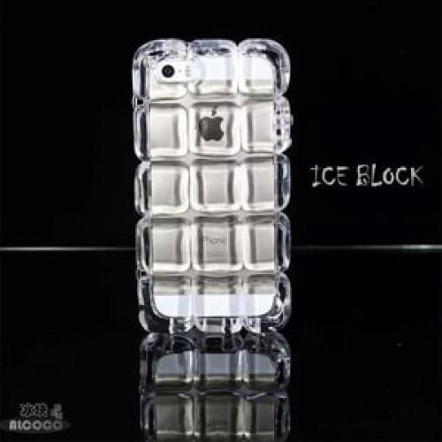 Силиконовый чехол Ice Block Прозрачный для iPhone 5