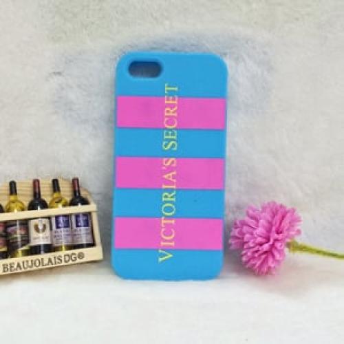 Силиконовый чехол Victoria Secret Синий- розовый для IPhone 5-5