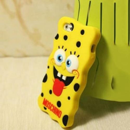 Силиконовый чехол Sponge BOB Губка Боб для IPhone 5-5s