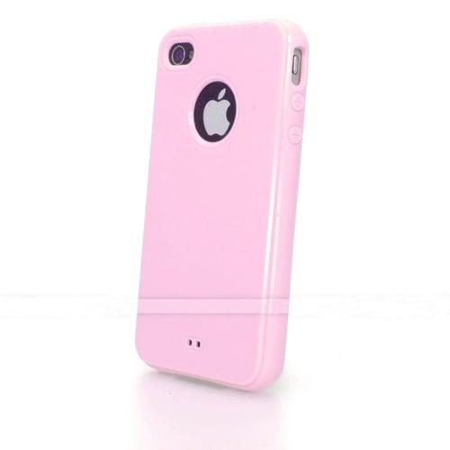 Силиконовый чехол Simple Glossy Розовый для IPhone 5-5s