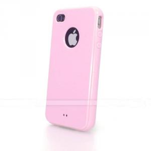 Силиконовый чехол Simple Glossy Розовый для IPhone 5/5s