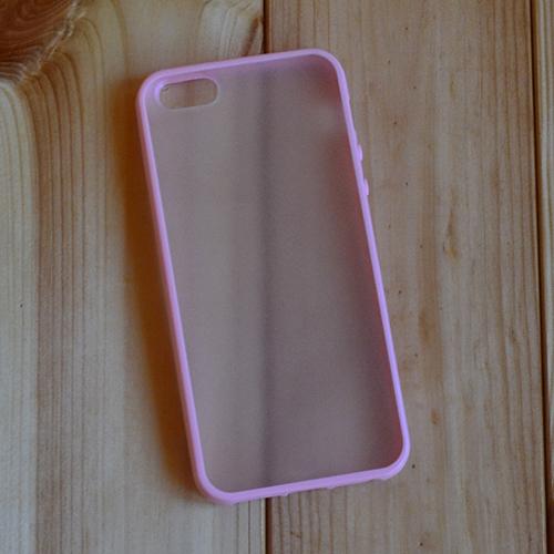 Силиконовый чехол Simple Matte Розовый для iPhone 5-5s