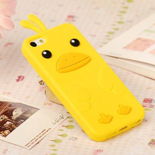 Силиконовый чехол Cute Ducky Желтый для IPhone 5-5s
