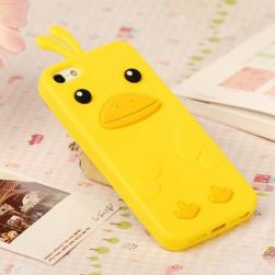 Силиконовый чехол Cute Ducky Желтый для IPhone 5/5s