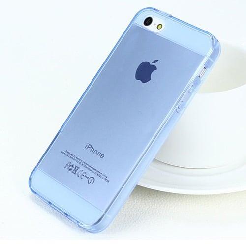 Силиконовый чехол c полосками Синий для IPhone 5-5s