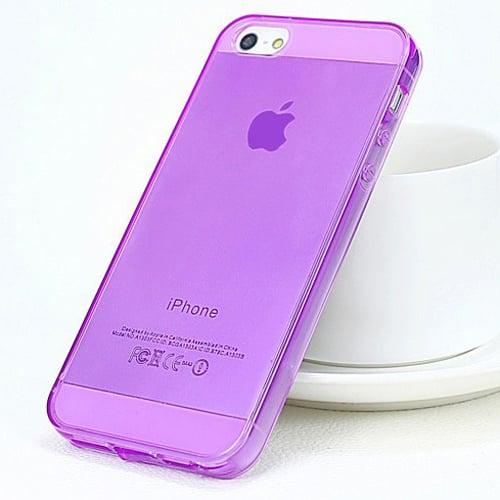 Силиконовый чехол c полосками Фиолетовый для IPhone 5-5s
