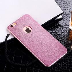 Cиликоновый чехол Блестки Розовые для iPhone 5&5s&5se