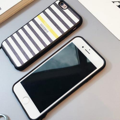Cиликоновый чехол Полоски черно-белые для iPhone 5&5s&5se