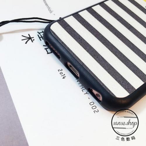 Cиликоновый чехол Полоски черно-белые для iPhone 5&5s&5se