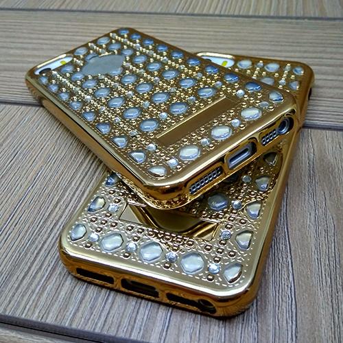Силиконовый чехол Luxury Diamond Gold Золото для iPhone 5-5s-5se