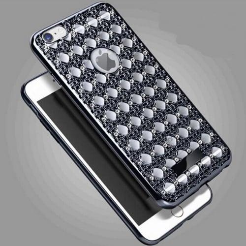 Силиконовый чехол Luxury Diamond Black Черный для iPhone 6-6s
