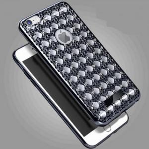 Силиконовый чехол Luxury Diamond Black Черный для iPhone 6/6s
