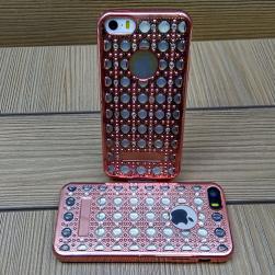 Силиконовый чехол Luxury Diamond Rose Gold Розовое Золото для iPhone 5/5s/5se