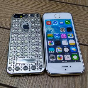 Силиконовый чехол Luxury Diamond Silver Серебро для iPhone 5/5s/5se
