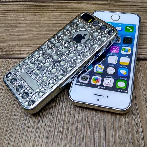 Силиконовый чехол Luxury Diamond Silver Серебро для iPhone 5-5s-5se