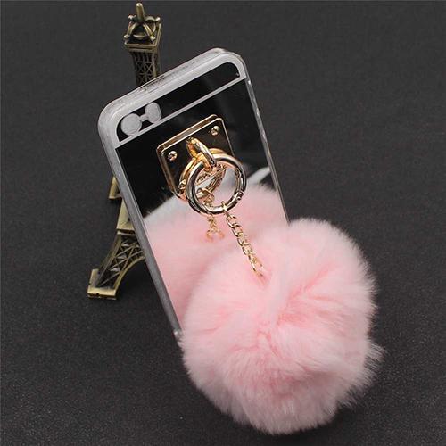 Силиконовый чехол с розовым хвостиком для iPhone 5-5s-5se