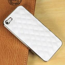 Чехол Люксори Luxury Белый с серебром для IPhone 5