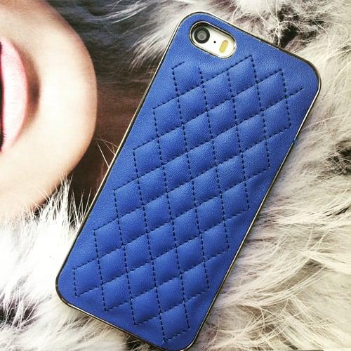 Чехол Люксори Luxury Синий с серебром для IPhone 5-5s