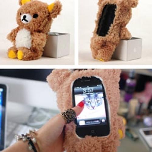 Плюшевый мишка Teddy коричневый для IPhone 5-5s