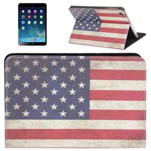 Кожаный тонкий чехол Ретро стиль Флаг USA для iPad Mini