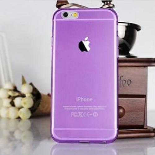 Силиконовый чехол ультратонкий 0.7мм Фиолетовый для IPhone 6 Plus