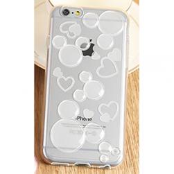 Силиконовый чехол Love Hearts прозрачный для IPhone 6 Plus/6s Plus