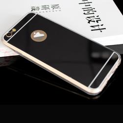 Силиконовый чехол Зеркальный Черный для iPhone 6/6s Plus