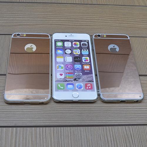 Силиконовый чехол Зеркальный Розовое Золото для iPhone 6-6s Plus