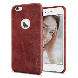 Кожаная чехол накладка ультратонкая с вырезом Красная для IPhone 6 Plus&6s Plus
