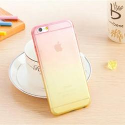 Силиконовый чехол 2х цветный Розовый с желтым для iPhone 7