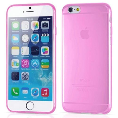 Силиконовый чехол ультратонкий 0.7мм Ярко розовый для iPhone 8