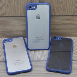 Силиконовый чехол с пластиковой крышкой Keziwu Синий для iPhone 7