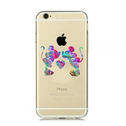 Силиконовый чехол Watercolor Art Relationship Mickey для iPhone 8