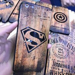 Силиконовая накладка под дерево Superman для iPhone 7&7s