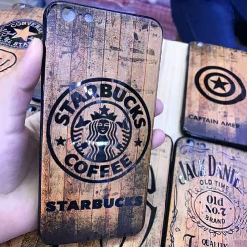 Силиконовая накладка под дерево Starbucks для iPhone 7&7s