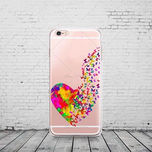 Cиликоновый чехол Painted Heart для iPhone 7&7s