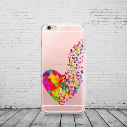 Cиликоновый чехол Painted Heart для iPhone 7&7s