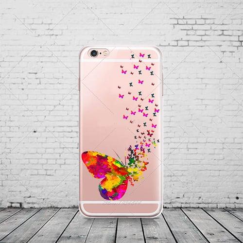 Cиликоновый чехол Painted Butterfly для iPhone 8