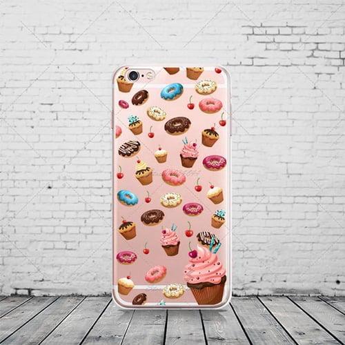 Cиликоновый чехол Cute Cupcakes & Donats для iPhone 7&7s