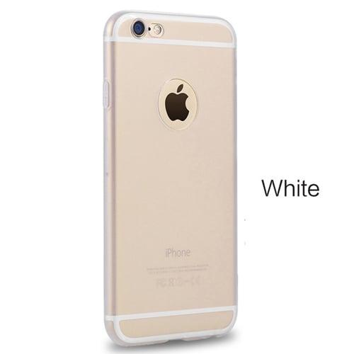 Силиконовый чехол с вырезом для яблока Белый для iPhone 7