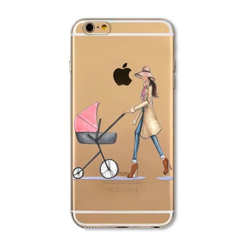 Силиконовый чехол Woman with a Stroller для iPhone 8